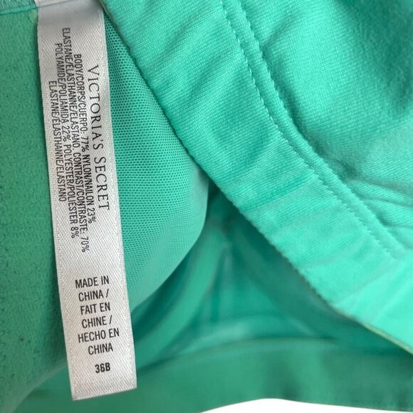 Victoria's Secret Sport Women's 36B Sports Bra Mint Racerback Athletic Workout - Picture 5 of 5